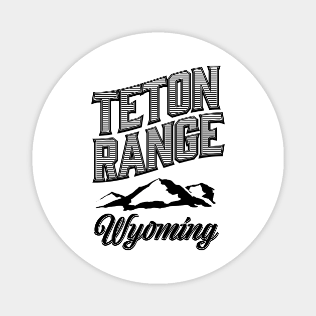 Teton Range Wyoming Magnet by nickemporium1